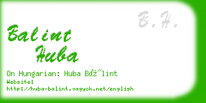 balint huba business card